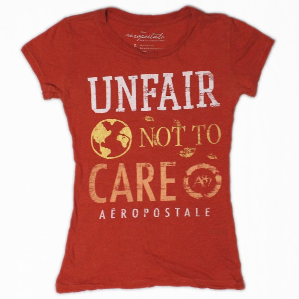 Small Aeropostale Orange Graphic Tee